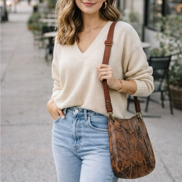 Time and Tru animal print women’s small Brown Crossbody Bag - Picture 14 of 14